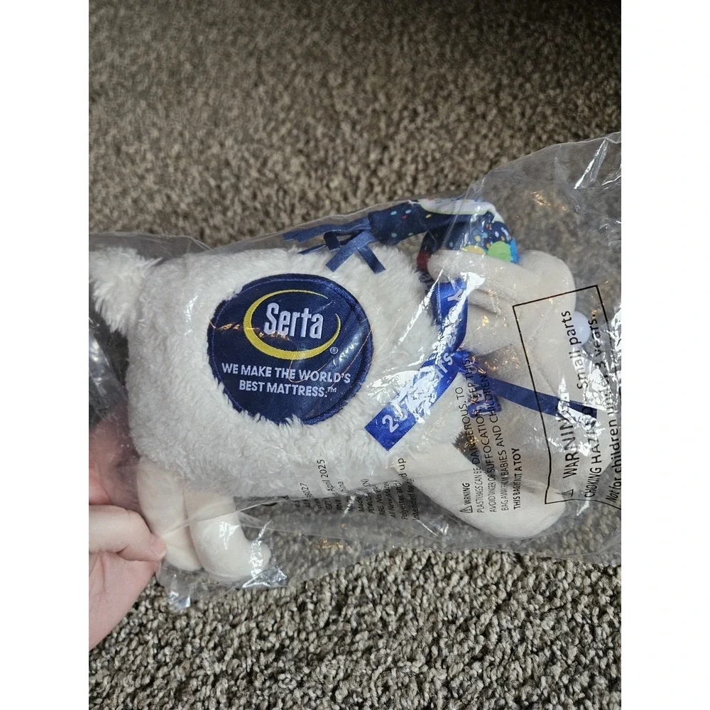Serta Counting Sheep Plush‎ Happy Birthday Toy White Sheep Stuffed Animal New...
